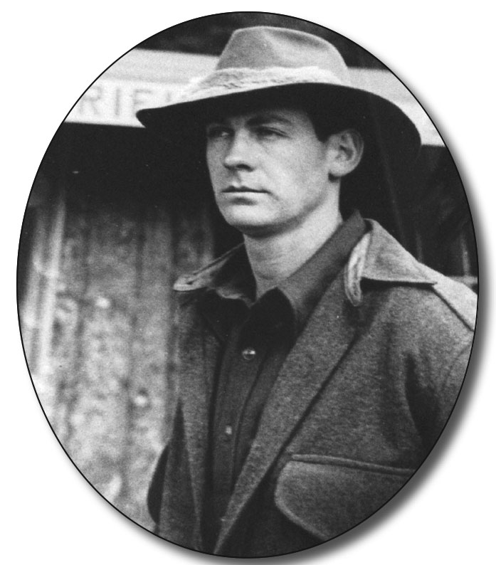 Harold Johnson, shown here in front of his shop, moved to Cooper Landing, Alaska in 1941. While gunsmithing was his primary occupation, he also guided other hunters for brown bear in the alder thickets of coastal Alaska. After building several rifles in 450 Alaskan, he decided that if a big bullet was good for stopping a wounded bear, an even bigger bullet would likely be better.